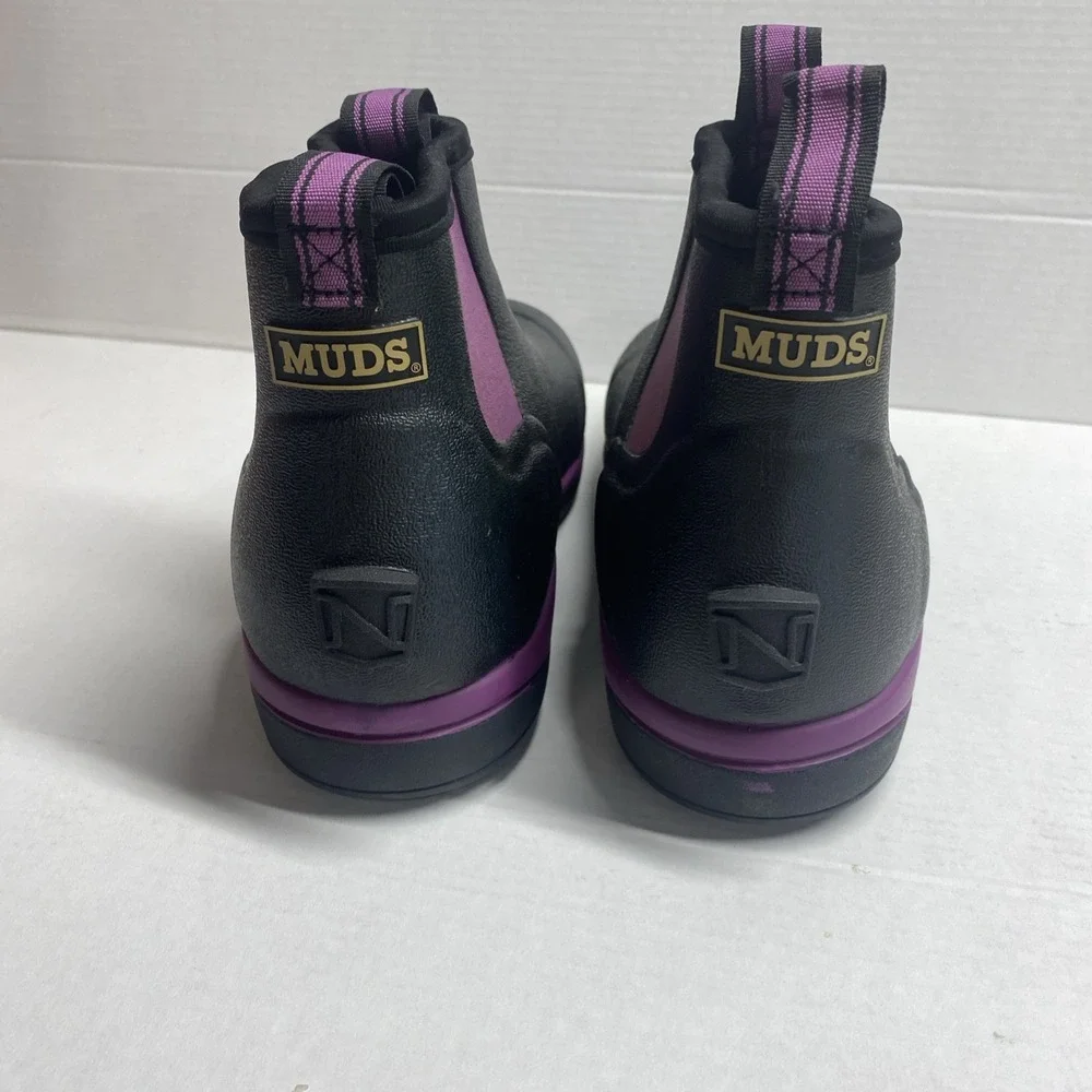 New Noble Outfitters Muds Booties Women's Size 7.5 Rubber Black/Purple #66003